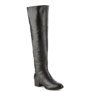 Tommy Hilfiger Gianna Black Over the Knee Leather Boots